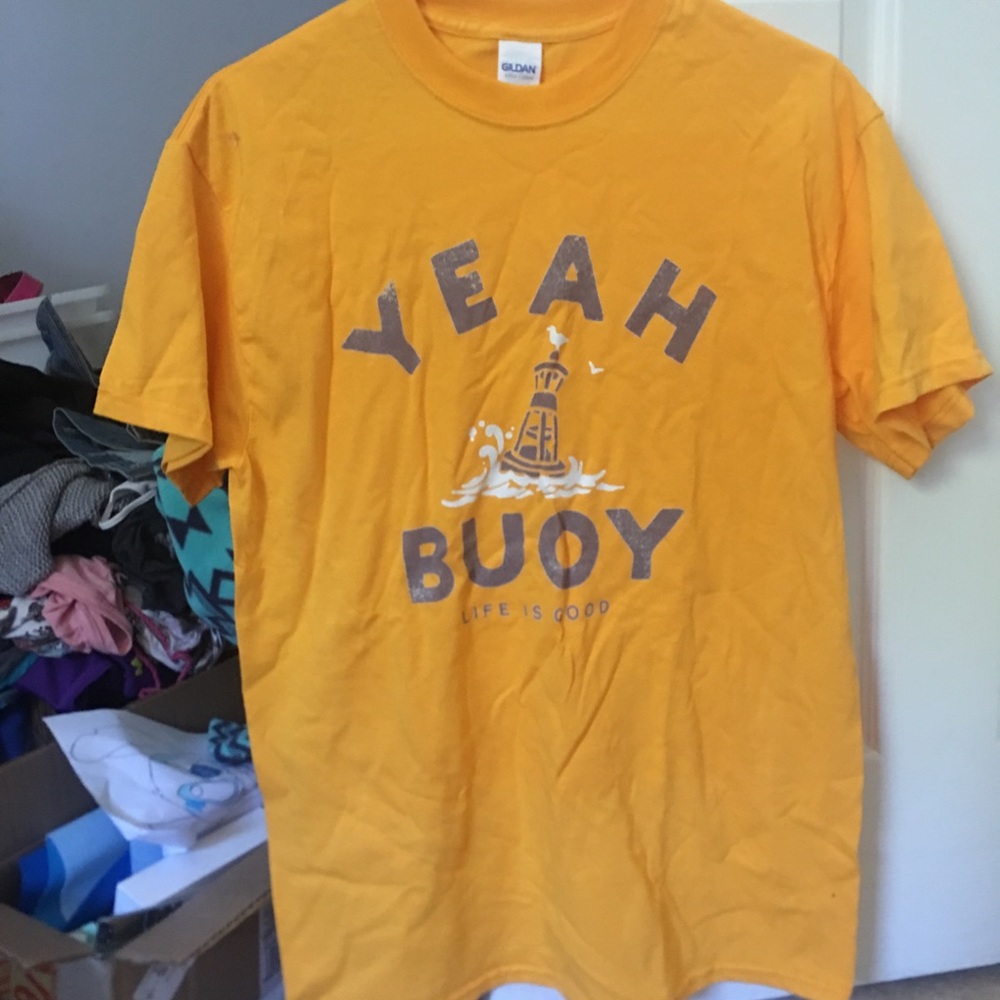 yeah buoy shirt ,, orange / golden yellow